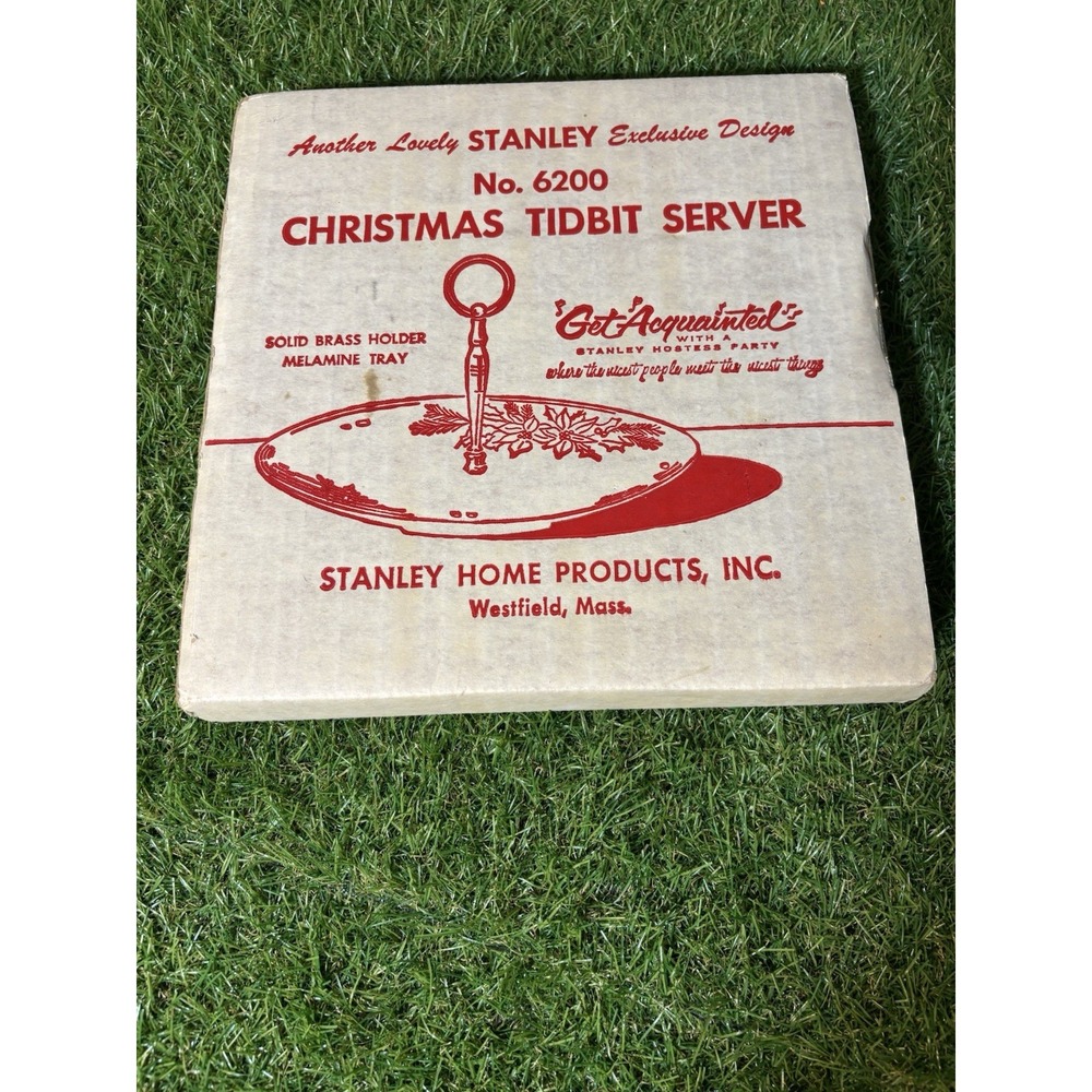 Vintage‎ Stanley Home Products No. 6200 Christmas Tidbit Server w/ Box